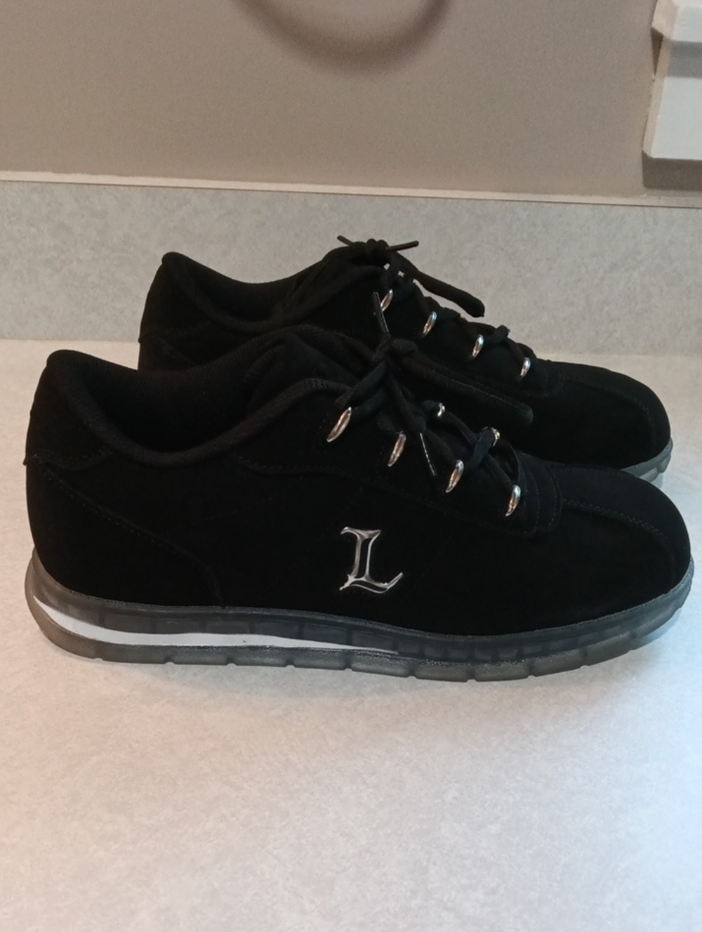 Lugz Black Low-Top Sneakers with Silver Trim